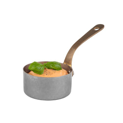 (6 sztuk) Rondel z uchwytem / garnek do serwowania - VINTARA - stal nierdzewna - 0,12 litra - Ø 70 mm