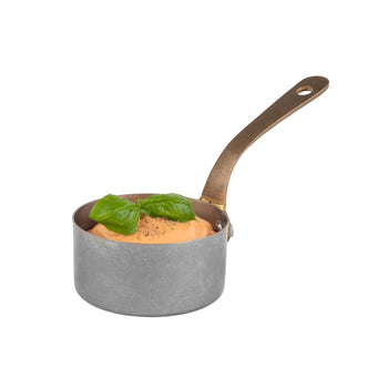 (6 sztuk) Rondel z uchwytem / garnek do serwowania - VINTARA - stal nierdzewna - 0,12 litra - Ø 70 mm - Prime Gastro