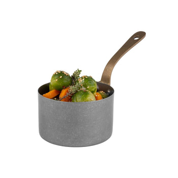 (6 sztuk) Rondel z uchwytem / garnek do serwowania - VINTARA - stal nierdzewna - 0,3 litra - Ø 95 mm - Prime Gastro