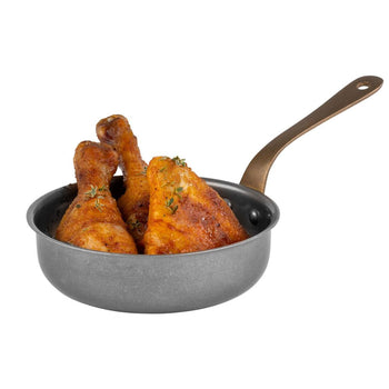 (6 sztuk) Rondel z uchwytem / garnek do serwowania - VINTARA - stal nierdzewna - 0,4 litra - Ø 140 mm - Prime Gastro