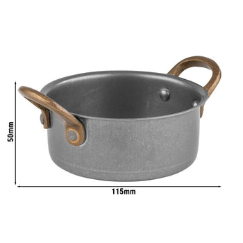 (6 sztuk) Garnek do serwowania - VINTARA - stal nierdzewna - 0,35 litra - Ø 115 mm - Prime Gastro