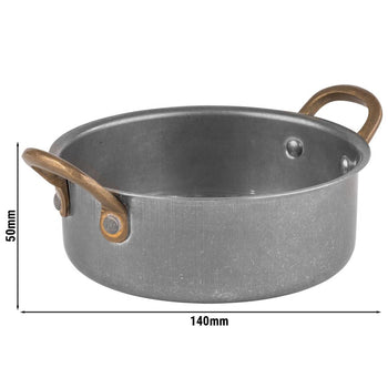 (6 sztuk) Garnek do serwowania - VINTARA - stal nierdzewna - 0,55 litra - Ø 140 mm - Prime Gastro