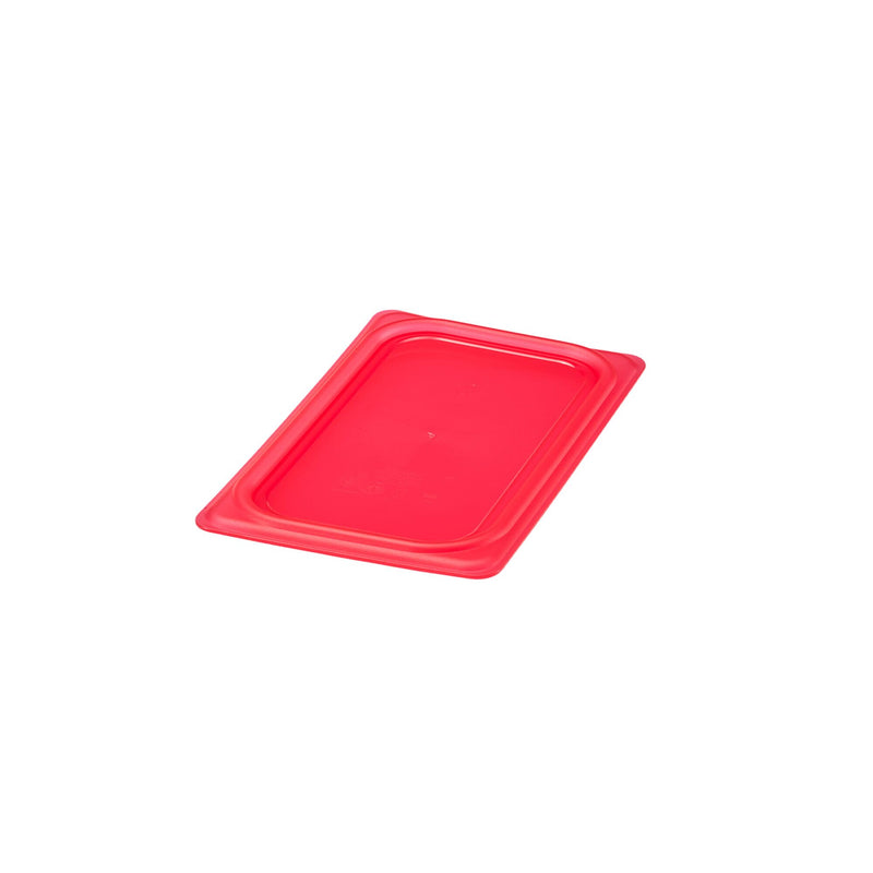 (6 sztuk) CAMBRO | SafeTrak – pokrywki z polipropylenu GN 1/4 – czerwone
