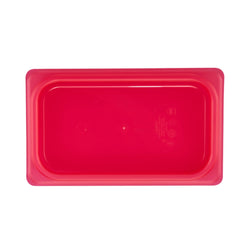 (6 sztuk) CAMBRO | SafeTrak – pokrywki z polipropylenu GN 1/4 – czerwone