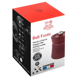 (6 sztuk) PEUGEOT | BALI FONTE – Młynek do pieprzu – Żeliwo – Czerwony – Wysokość: 80 mm