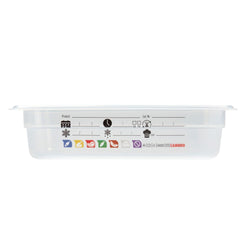 (6 sztuk) CAMBRO | SafeTrak – pojemniki z polipropylenu GN 1/4 – kolor mleczny – wysokość: 65 mm