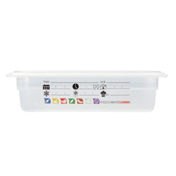 (6 sztuk) CAMBRO | SafeTrak – pojemniki z polipropylenu GN 1/4 – kolor mleczny – wysokość: 65 mm