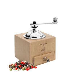 (6 Stück) PEUGEOT | LE MOULIN D'OLIVIER ROELLINGER - Pfeffer - /Gewürzmühle mit Kurbel - Natur - Höhe: 130mm
