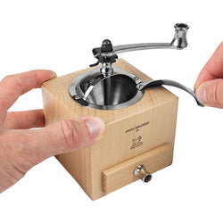 (6 Stück) PEUGEOT | LE MOULIN D'OLIVIER ROELLINGER - Pfeffer - /Gewürzmühle mit Kurbel - Natur - Höhe: 130mm