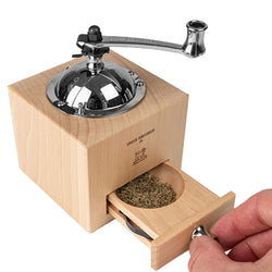 (6 Stück) PEUGEOT | LE MOULIN D'OLIVIER ROELLINGER - Pfeffer - /Gewürzmühle mit Kurbel - Natur - Höhe: 130mm