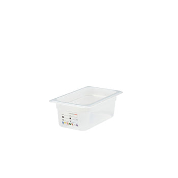 (6 sztuk) CAMBRO | SafeTrak – pojemniki z polipropylenu GN 1/4 – kolor mleczny – wysokość: 100 mm