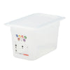 (6 sztuk) CAMBRO | SafeTrak – pojemniki z polipropylenu GN 1/4 – kolor mleczny – wysokość: 150 mm