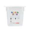 (6 sztuk) CAMBRO | SafeTrak – pojemniki z polipropylenu GN 1/4 – kolor mleczny – wysokość: 150 mm