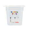 (6 sztuk) CAMBRO | SafeTrak – pojemniki z polipropylenu GN 1/4 – kolor mleczny – wysokość: 150 mm