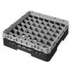 CAMBRO | Kosz do zmywarki na szkło 1/1 CAMRACK® – 49 przegródek, 1 nadstawka – 500 x 500 mm – maks. wysokość szkła: 92 mm – czarny, zdjęcie 3 z 4