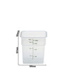 (6 szt.) CAMBRO | Pojemnik CAMSQUARES® – polipropylen – 3,8 L – przezroczysty