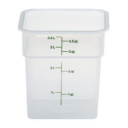 (6 sztuk) CAMBRO | CAMSQUARES® – pojemniki – 3,8 litra – przezroczyste