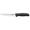 VICTORINOX | Nóż do trybowania FIBROX DUAL GRIP – prosty – szeroki – ostrze: 150 mm – z czarno-czerwoną rękojeścią