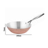 Patelnia wok – aluminium – Ø 240 mm – wysokość: 76 mm – z zewnętrzną powłoką miedzianą