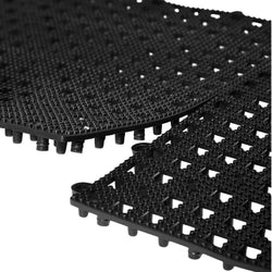 (3 sztuki) FUCHS | DELFIN® Gumowa mata ociekowa – zestaw 2 sztuk – 315 x 315 mm – łączona – czarna