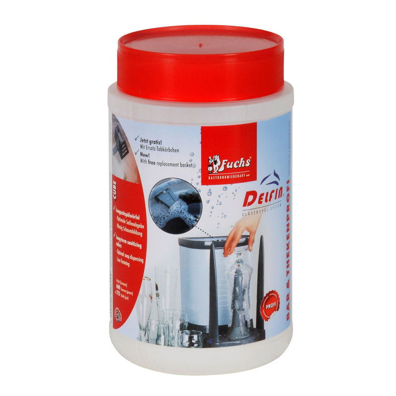 FUCHS | długotrwałe kostki do mycia szkła DELFIN® TS do systemów mycia szkła – 600 g – 125 sztuk
