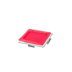 (6 sztuk) CAMBRO | SafeTrak – pokrywki z polipropylenu GN 1/6 – czerwone