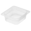(6 sztuk) CAMBRO | Pojemniki z polipropylenu GN 1/6 – kolor mleczny – wysokość: 65 mm