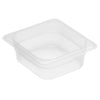 (6 sztuk) CAMBRO | Pojemniki z polipropylenu GN 1/6 – kolor mleczny – wysokość: 65 mm