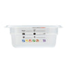 (6 sztuk) CAMBRO | SafeTrak – pojemniki z polipropylenu GN 1/6 – kolor mleczny – wysokość: 65 mm