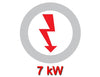 Electric Boiling Top - 7kW - 2 plates - with open base shelf - Heavy Duty