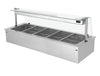 Bemar do zabudowy – 1800 mm – 5 pojemników GN 1/1 – 3,65 kW – z szklaną osłoną przeciwkaszlową