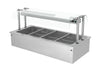 Drop-in Bain Marie - 1500mm - 4x GN 1/1 - 200mm deep - 3,37 kW - with Glass Sneeze Guard