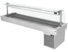 Wanna chłodnicza do zabudowy – 2100 mm – od +2 do +8 °C – 6 pojemników GN 1/1 – 410 W – z szybą przeciwkaszlową