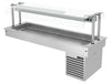 Commercial Drop-in Refrigerated Well - 1800mm - +2 to +8°C - 5x GN 1/1 - 410W - with Glass Sneeze Guard