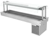 Wanna chłodnicza do zabudowy – 2100 mm – od +2 do +8 °C – 6 pojemników GN 1/1 – 410 W – z szybą przeciwkaszlową