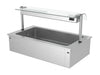 Wanna na lód do zabudowy – 1500 mm – 160 L – 4x GN 1/1 – z jednostronną szklaną osłoną przeciwkaszlową