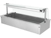 Wanna na lód do zabudowy – 2100 mm – 250 L – 6x GN 1/1 – ze szklaną osłoną przeciwkaszlową i zaokrągloną szybą przednią