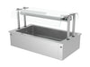 Wanna na lód do zabudowy – 1500 mm – 160 L – 4x GN 1/1 – z dwustronną szklaną osłoną przeciwkaszlową
