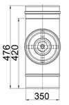Rura rewizyjna gładka - okrągła - ze stali nierdzewnej - Ø350mm