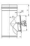 Rura rewizyjna – okrągła – jednościenna – stal nierdzewna – Ø 450 mm