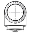 Rura rewizyjna – okrągła – dwuścienna – stal nierdzewna – Ø 450 mm