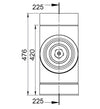Rura rewizyjna – okrągła – dwuścienna – stal nierdzewna – Ø 450 mm