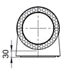 Flue Pipe with Access Door - in Stainless Steel - Length: 0.426 m - for Outer Pipe Ø 400 mm - Ø 350 mm