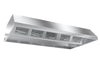 Commercial Ceiling-Mounted Extraction Canopy - 3400mm - with Baffle Filters & LED Lights - 1300mm Deep