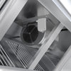 Commercial Ceiling-Mounted Extraction Canopy with Integral Fan - 3000mm - with External Speed Controller, Baffle Filters & LED Lights - 1500mm Deep