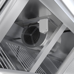 Commercial Ceiling-Mounted Extraction Canopy with Integral Fan - 1400mm - with External Speed Controller, Baffle Filters & LED Lights - 1300mm Deep