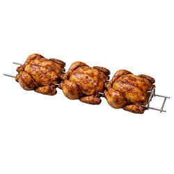 Podwójny szpikulec do hähnchengrills - stal nierdzewna - 670x100x30mm - 0.57kg - do grilla do kurczaków - kompatybilny z EM420