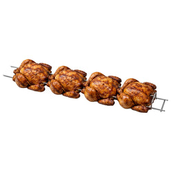 Podwójny szpikulec do grilla na kurczaki ze stali nierdzewnej - 108x827x45mm - 1.2kg - do grille do kurczaków - kompatybilny z EM742 & EM1484