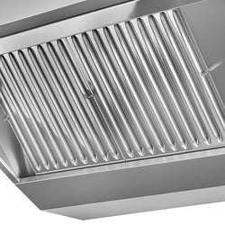 Okap ścienny - 1.0 m - z silnikiem, sterownikiem, filtrem i lampą