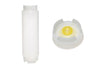 (6 pcs) Squeeze Sauce Bottle - with Medium-Flow Valve Cap (non-drip) - 710ml - with Screw Top Cap - White Cap